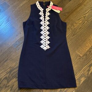 Lilly Pulitzer Navy Dress with White Trim